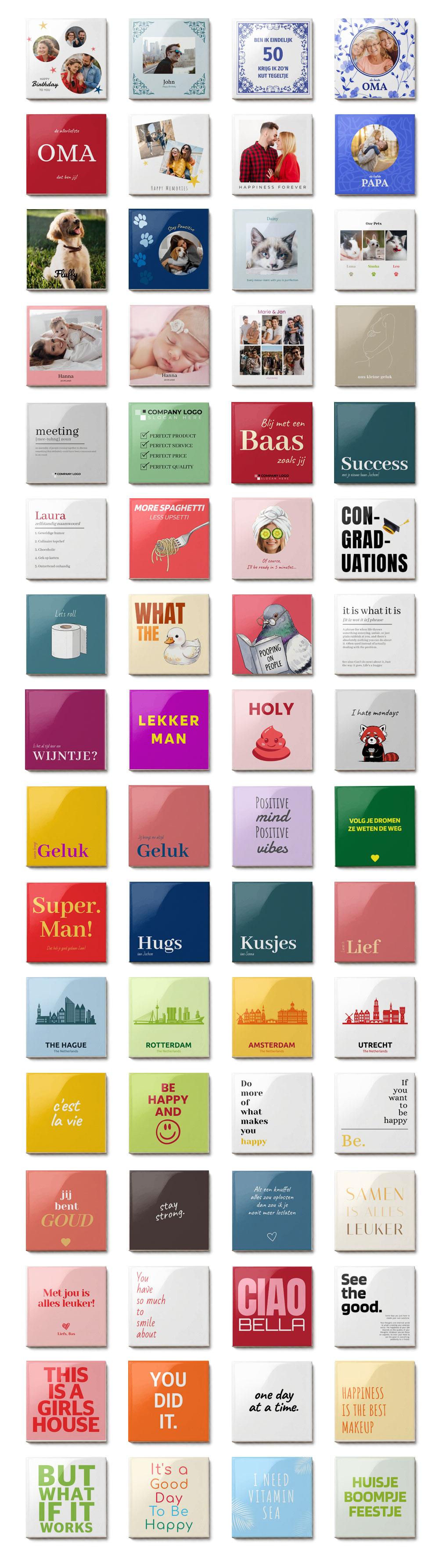 Al onze keramische tegetjes ontwerpen